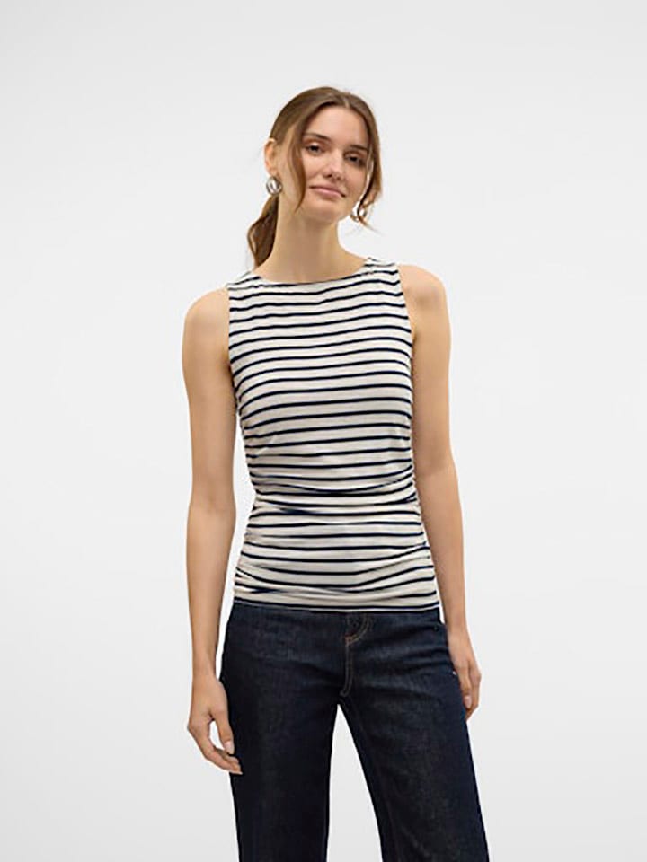 Vero Moda Top w kolorze biało-czarnym