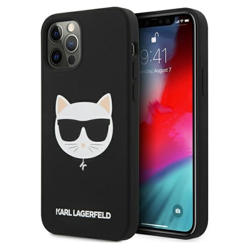 Karl Lagerfeld Choupette Head Silicone - Etui iPhone 12 / iPhone 12 Pro czarny