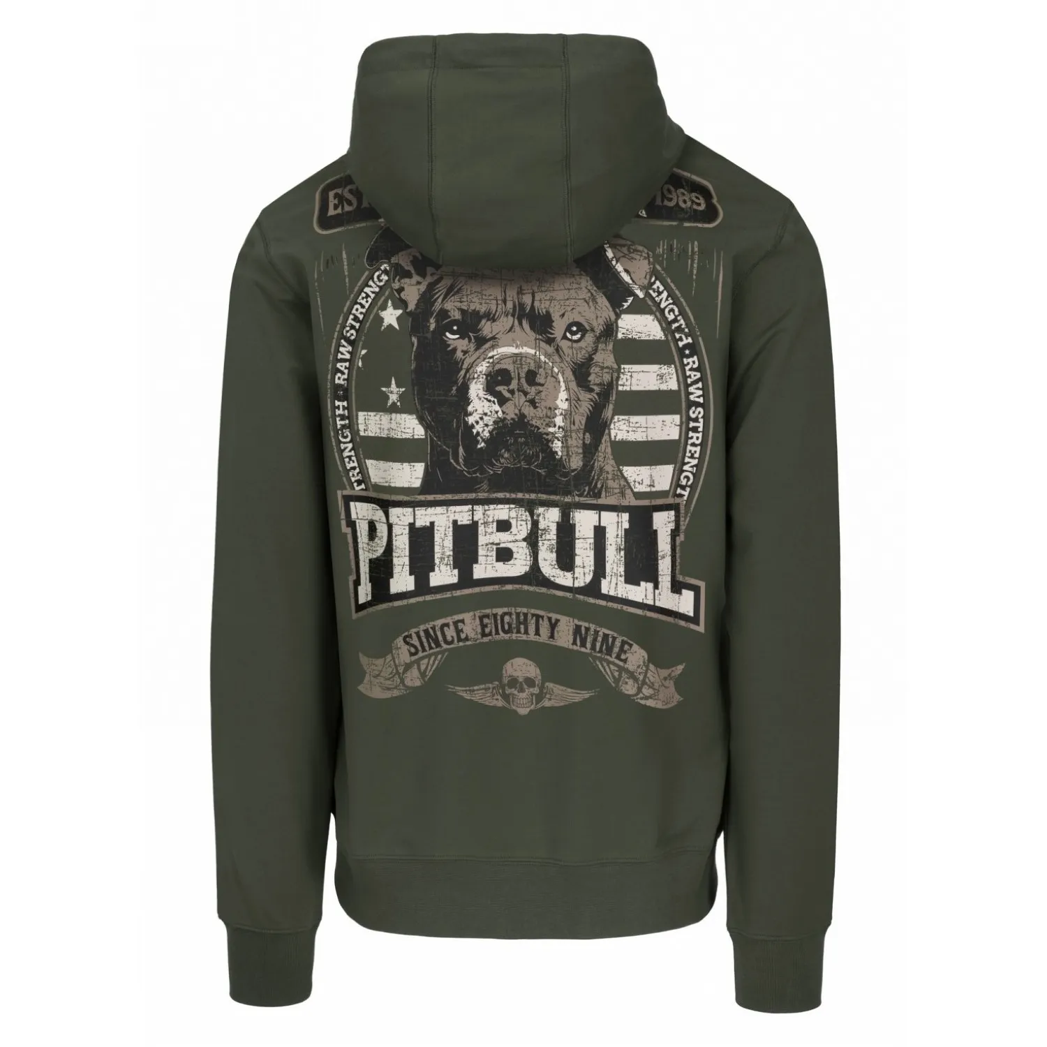 Pitbull bluza rozpinana z kapturem PITBULL Tricot Terry 280 Troublemaker '25 - Old Green