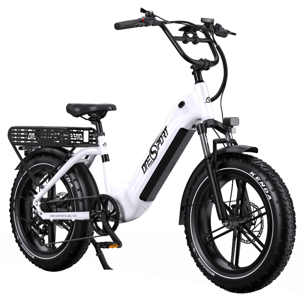 ONESPORT OT08 Electric Bike 500W Motor 48V 18Ah Battery 20*4 0 inch Tires 25km/h Max Speed 90km Max Range Hydraulic Disc