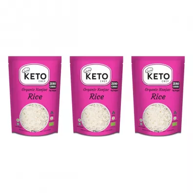 Better Than Foods Makaron Keto (konjac typu noodle w kształcie ryżu) Zestaw 3 x 270 g Bio