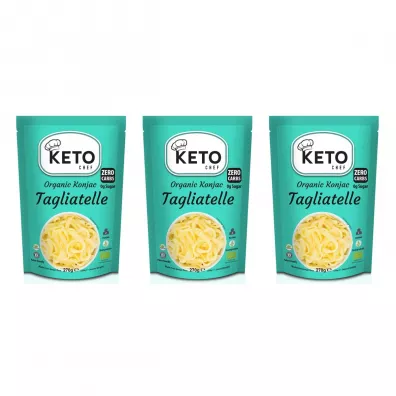 Better Than Foods Makaron keto konjac typu noodle tagliatelle bezglutenowy Zestaw 3 x 270 g Bio