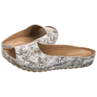 Klapki Brązowe/Złote w Kwiaty 02628-46/00-1 (MA238-f) Maciejka