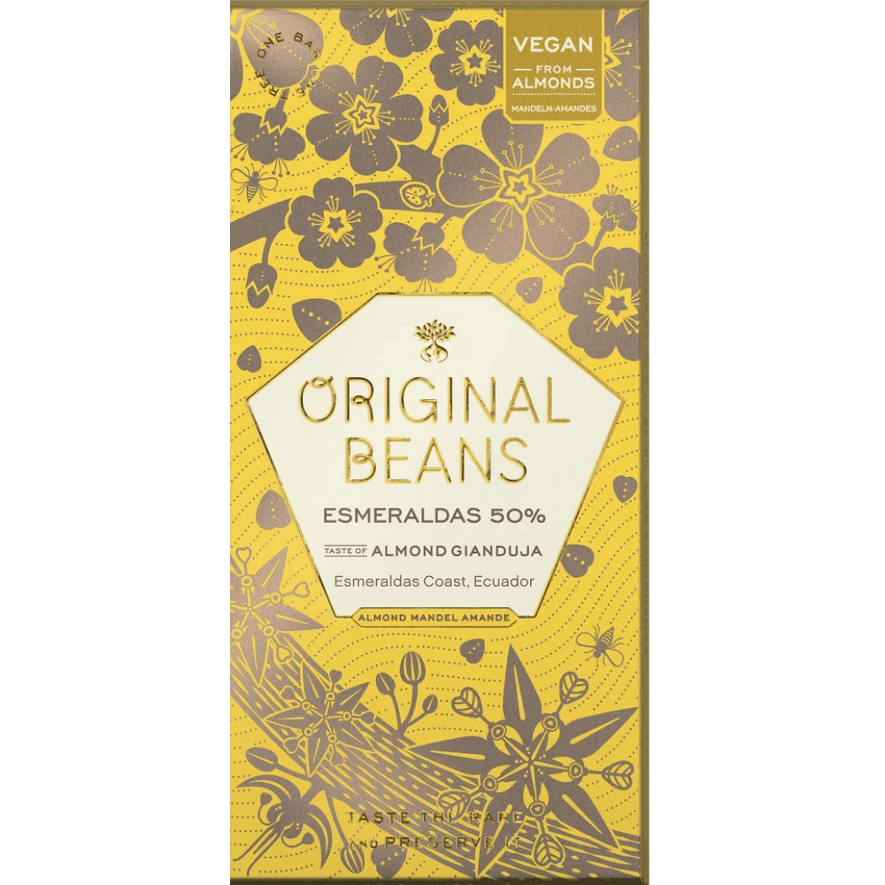 Original Beans czekolada roślinna migdał. 50% 70g
