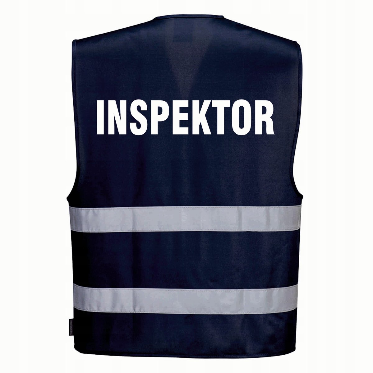Kamizelka odblaskowa F474 PORTWEST S/M - granatowa nadruk INSPEKTOR