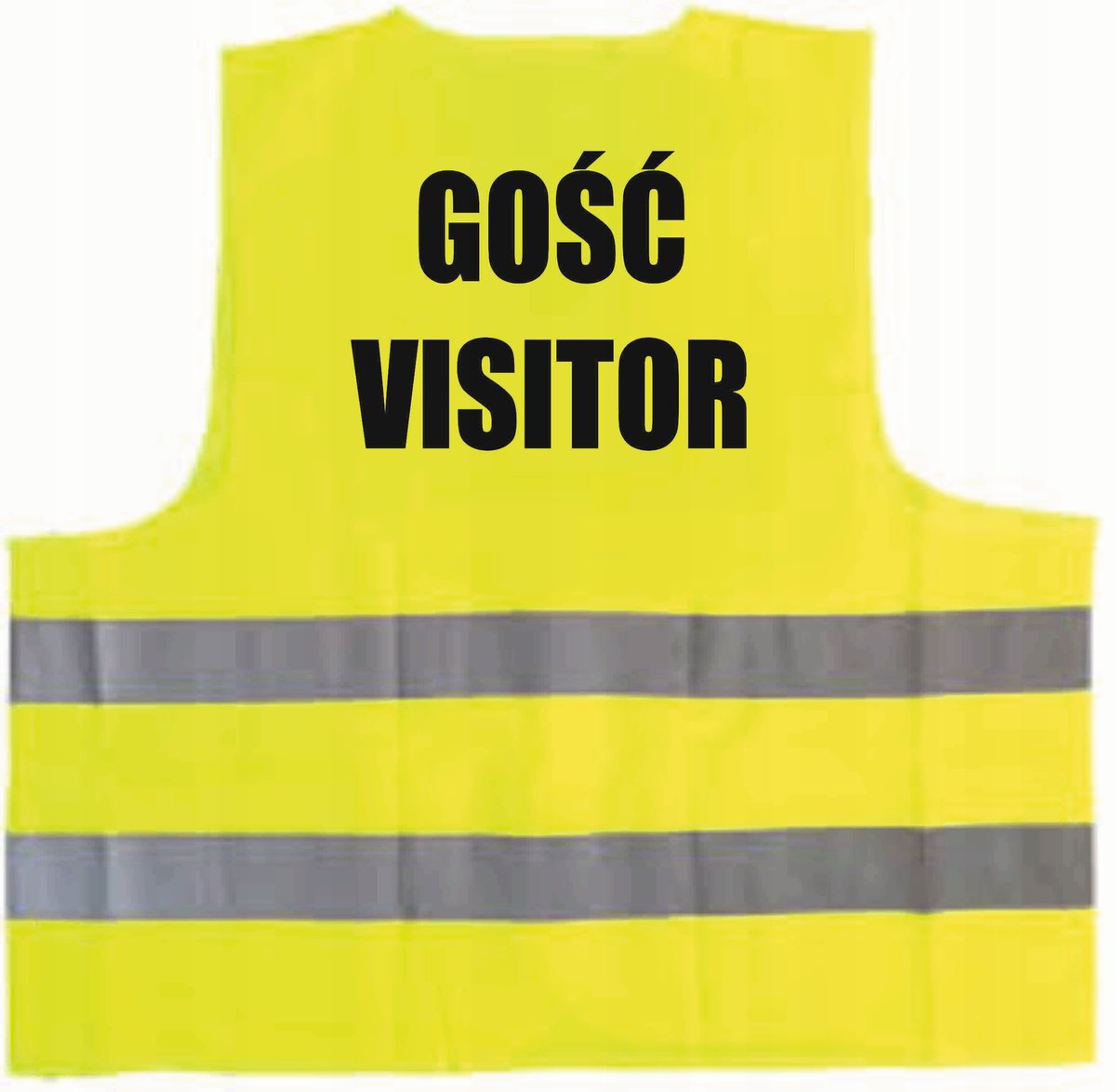 Kamizelka odblaskowa z nadrukiem GOŚĆ VISITOR rozmiar XXL