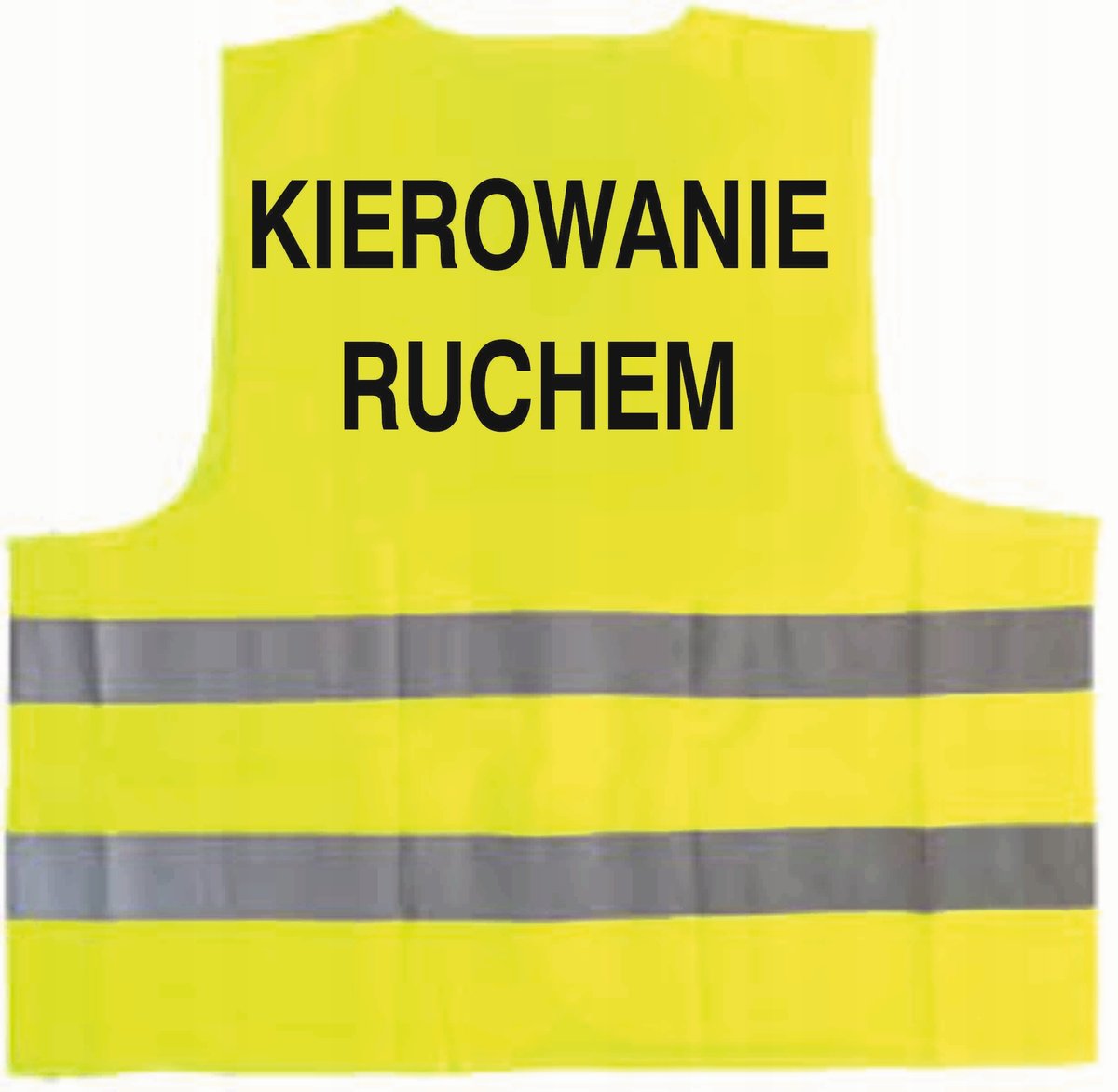 Kamizelka odblaskowa z nadrukiem KIEROWANIE RUCHEM rozmiar XXL