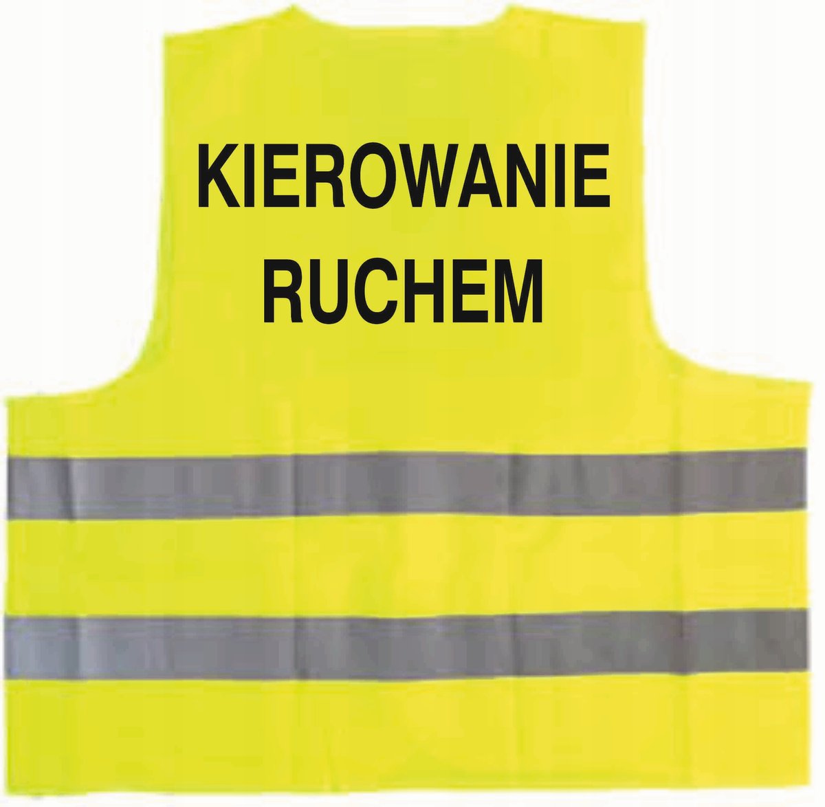 Kamizelka odblaskowa z nadrukiem KIEROWANIE RUCHEM rozmiar XXL