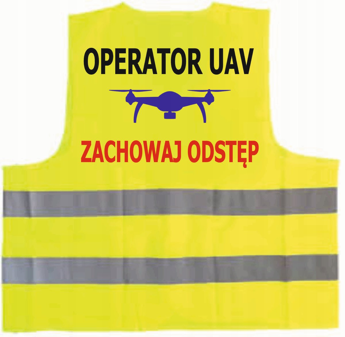Kamizelka odblaskowa z nadrukiem OPERATOR UAV rozmiar XL