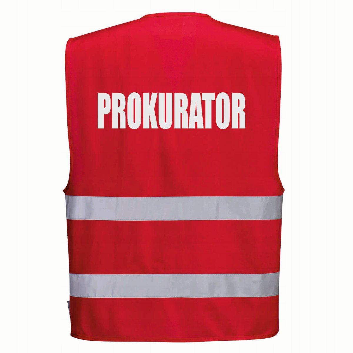 Kamizelka odblaskowa PORTWEST F474 Czerwony S/M nadruk PROKURATOR