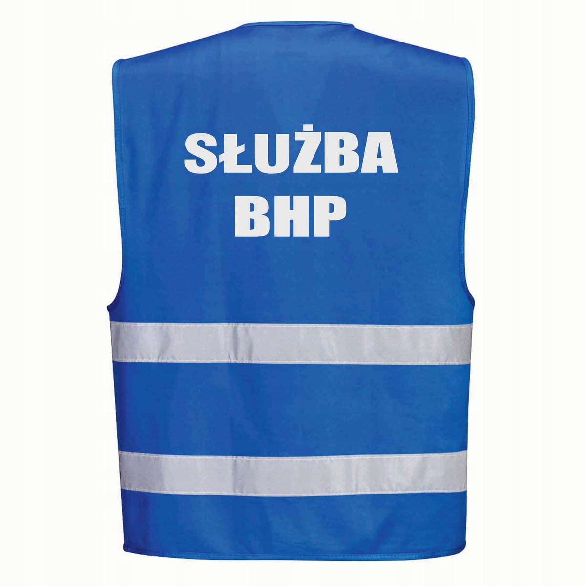 Kamizelka odblaskowa PORTWEST Niebieska rozmiar S/M nadruk SŁUŻBA BHP
