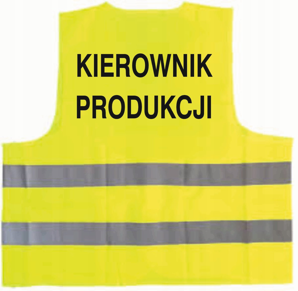 Kamizelka odblaskowa z nadrukiem KIEROWNIK PRODUKCJI rozmiar XXXL