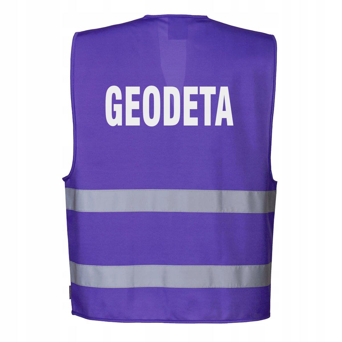 Kamizelka odblaskowa Portwest fioletowa L/XL z nadrukiem GEODETA