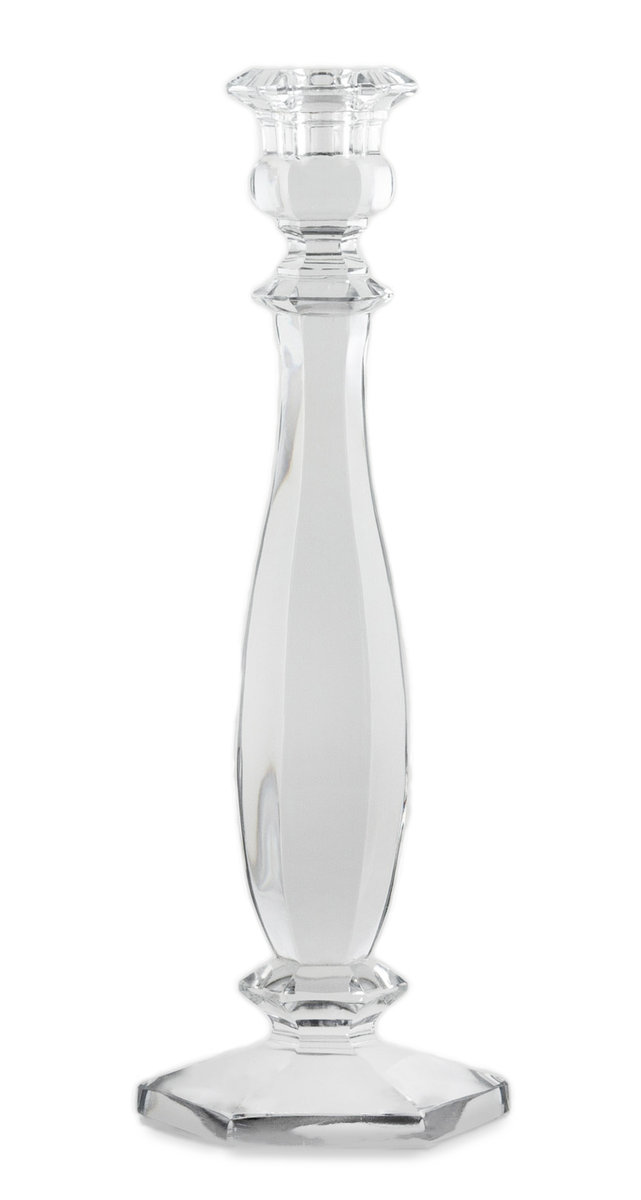 Świecznik G&C Interiors szklany przezroczysty 36 cm