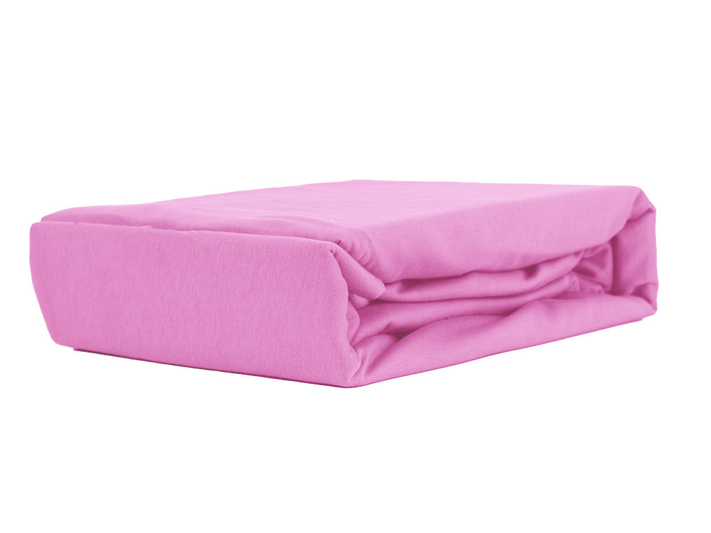 PRZEŚCIERADŁO Z GUMKĄ JERSEY VIP BOK 30CM BAWEŁNIANE RÓŻ 140x200