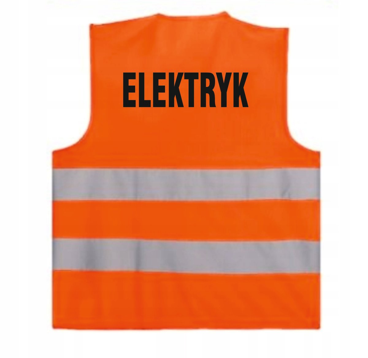 kamizelka odblaskowa pomarańczowa z nadrukiem ELEKTRYK roz.M