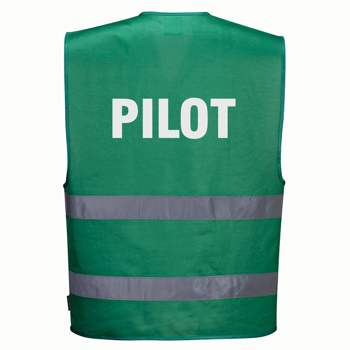 Kamizelka odblaskowa PORTWEST XXL/XXXL zielona z nadrukiem PILOT