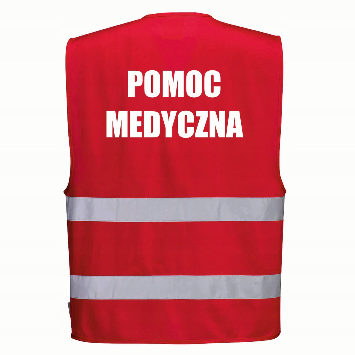 Kamizelka odblaskowa PORTWEST F474 Czerwony S/M nadruk POMOC MEDYCZNA