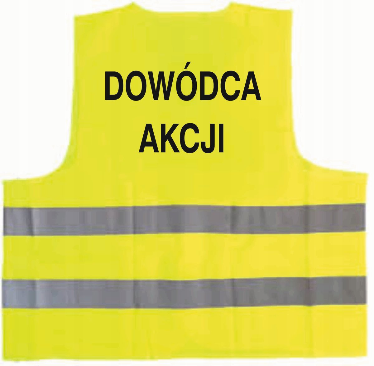 Kamizelka odblaskowa z nadrukiem DOWÓDCA AKCJI rozmiar XXL