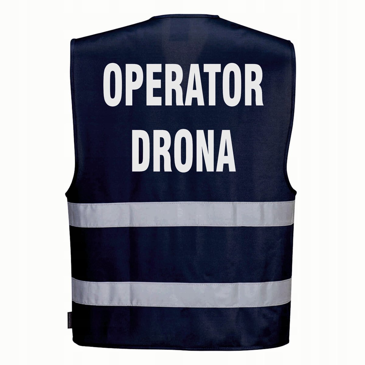 Kamizelka odblaskowa PORTWEST S/M- granatowa z nadrukiem OPERATOR DRONA
