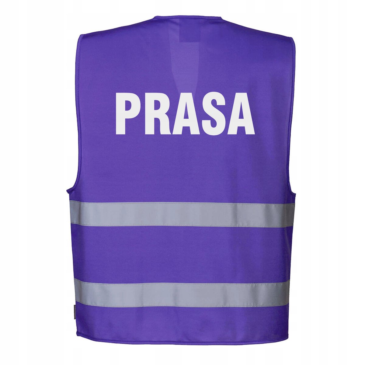 Kamizelka odblaskowa Portwest fioletowa L/XL z nadrukiem PRASA