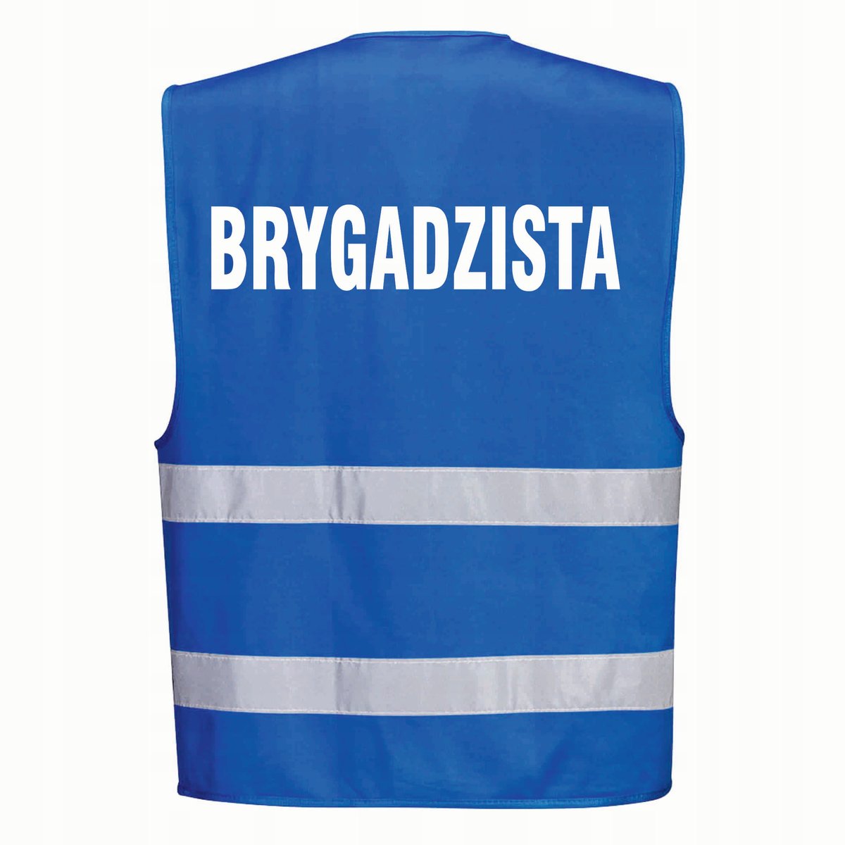 Kamizelka odblaskowa PORTWEST Niebieska rozmiar S/M nadruk BRYGADZISTA