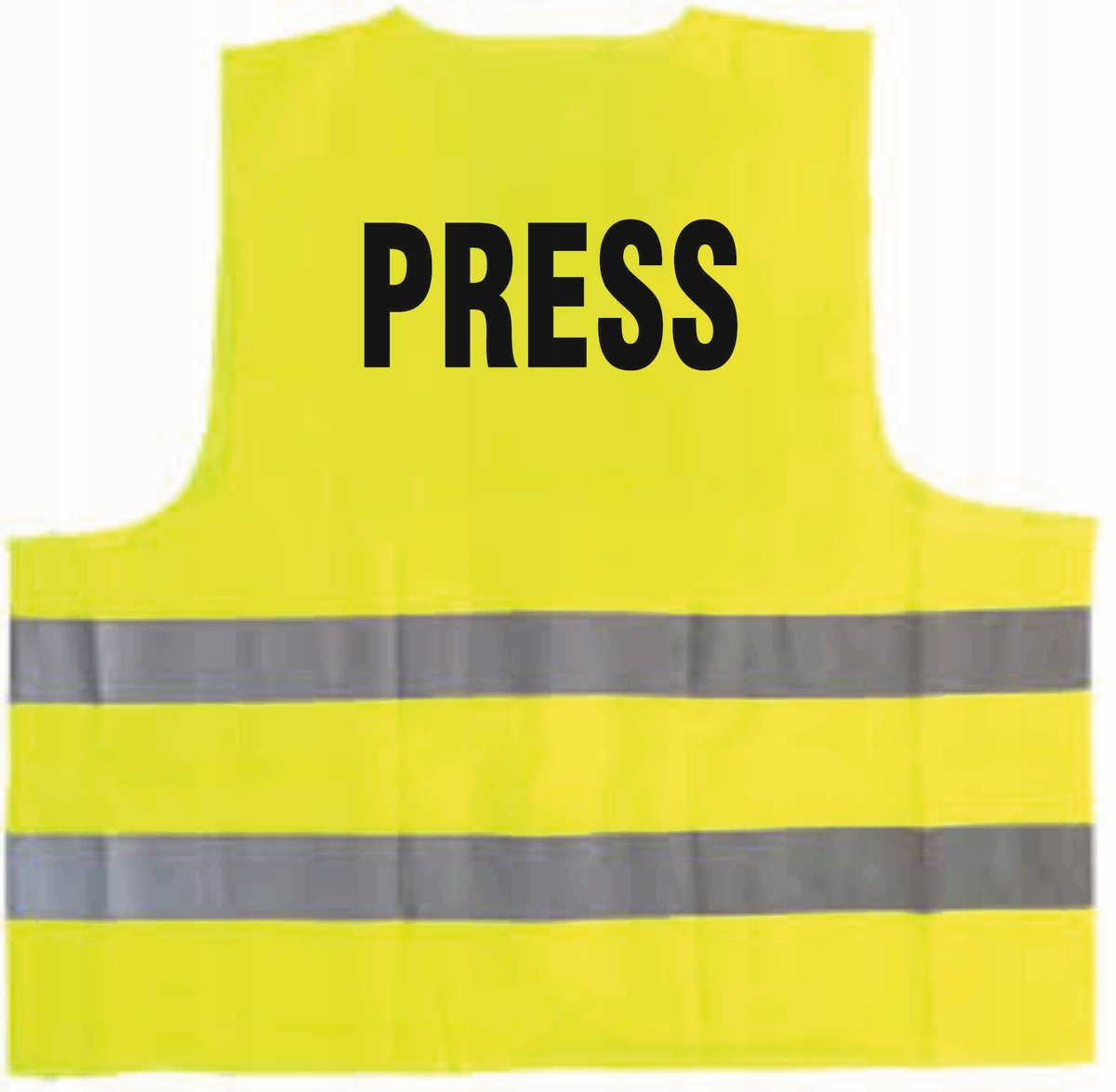 Kamizelka odblaskowa z nadrukiem PRESS rozmiar XL