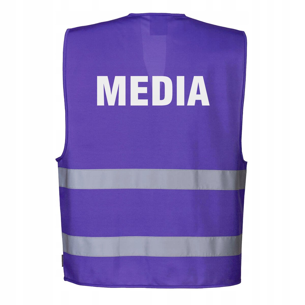 Kamizelka odblaskowa Portwest fioletowa L/XL z nadrukiem MEDIA