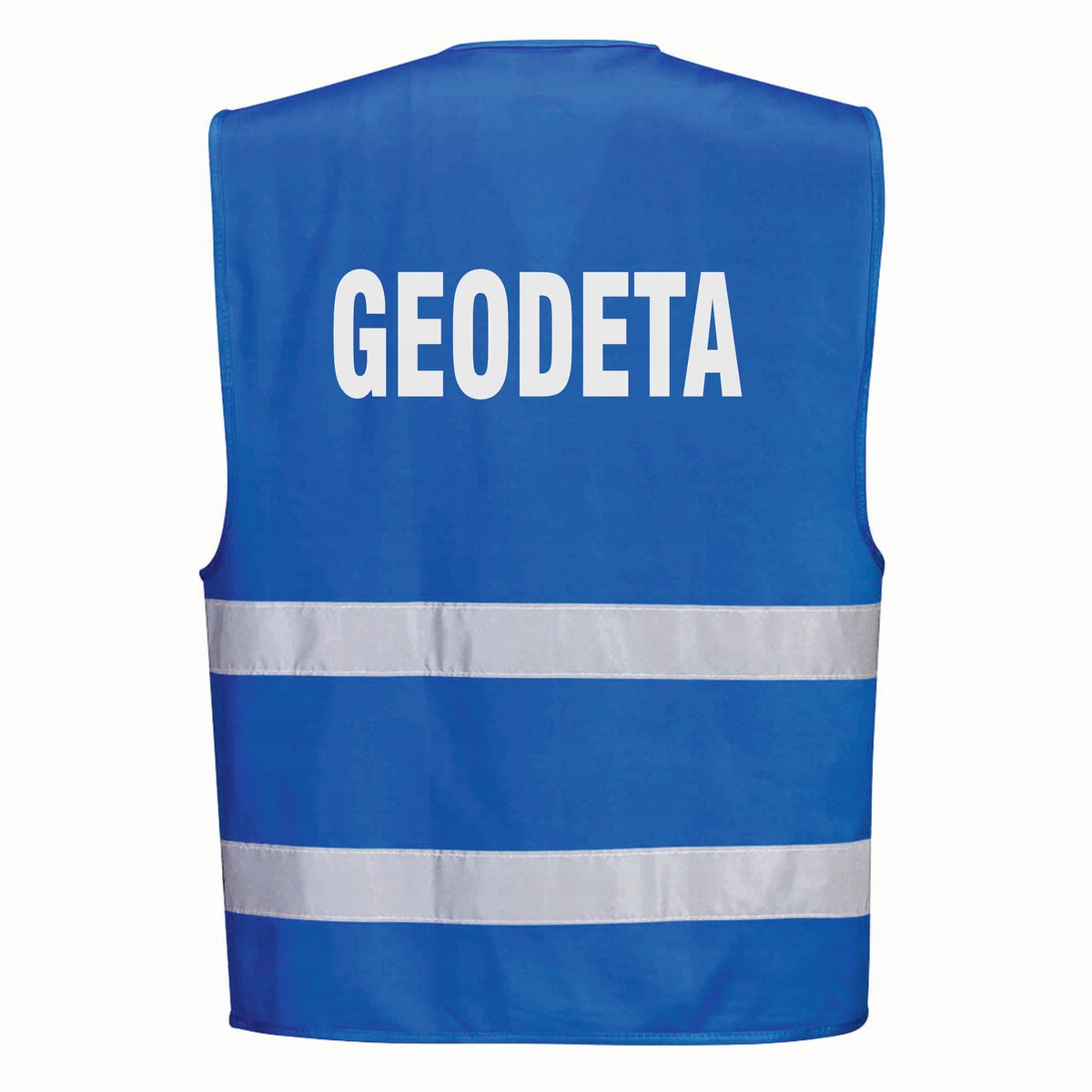 Kamizelka odblaskowa PORTWEST Niebieska rozmiar S/M nadruk GEODETA