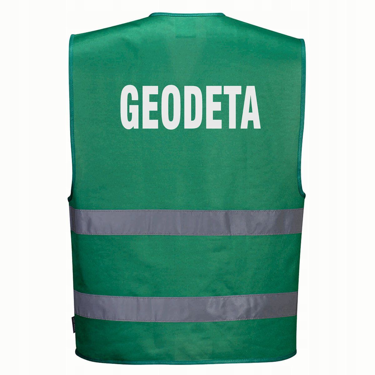 Kamizelka odblaskowa F474 PORTWEST S/M-zielona nadruk GEODETA