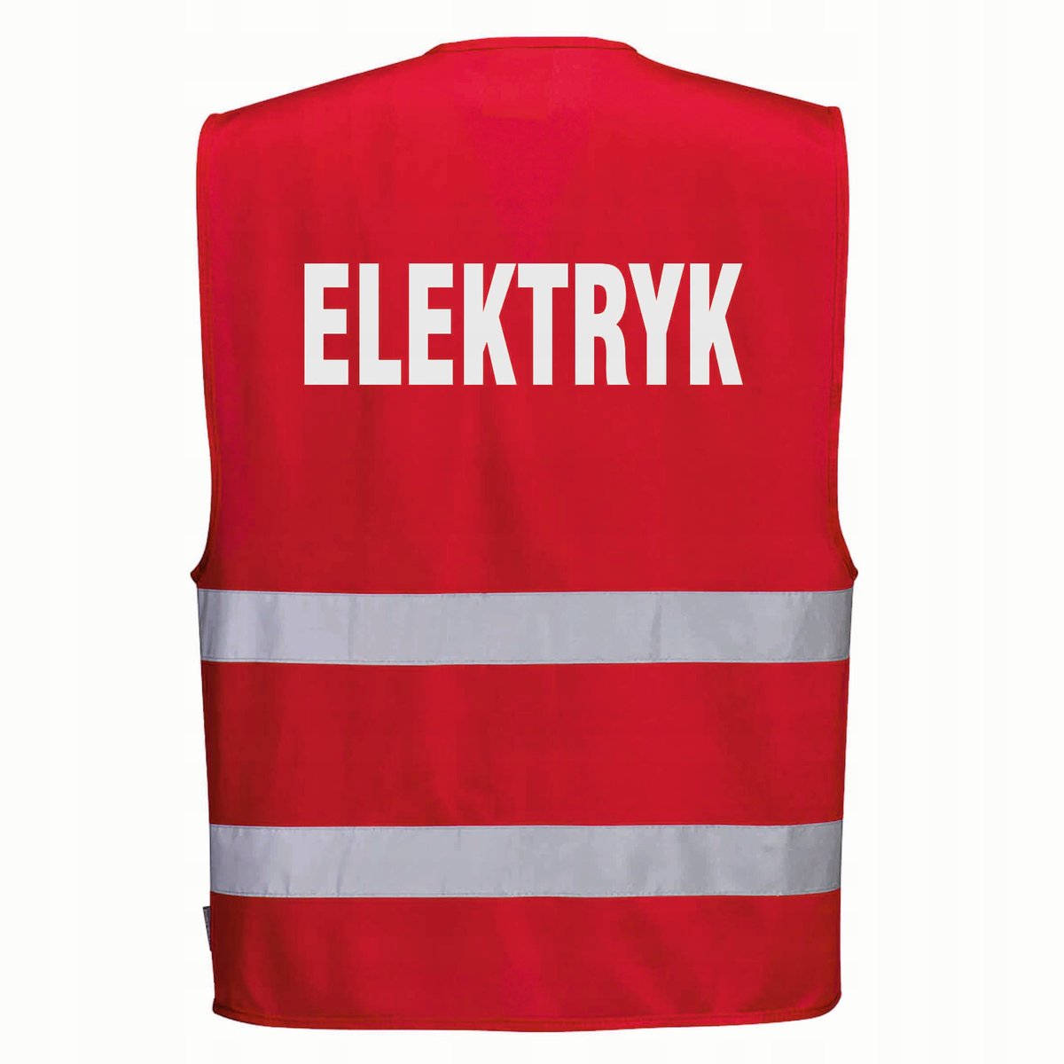 Kamizelka odblaskowa PORTWEST F474 Czerwony S/M nadruk ELEKTRYK