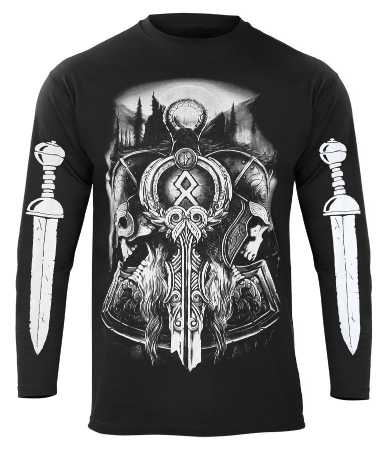 longsleeve VIKING SKULLS-S