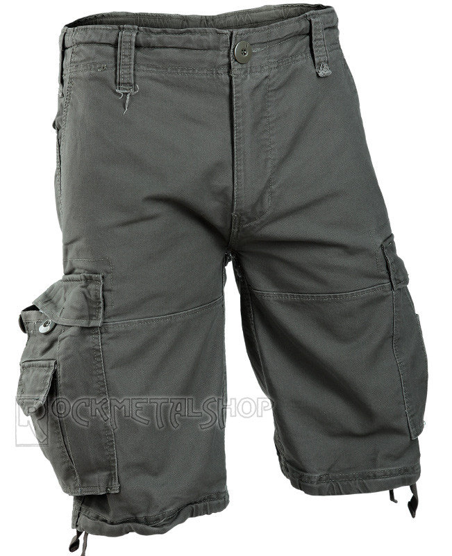 spodnie bojówki krótkie VINTAGE SHORTS - OLIV-M