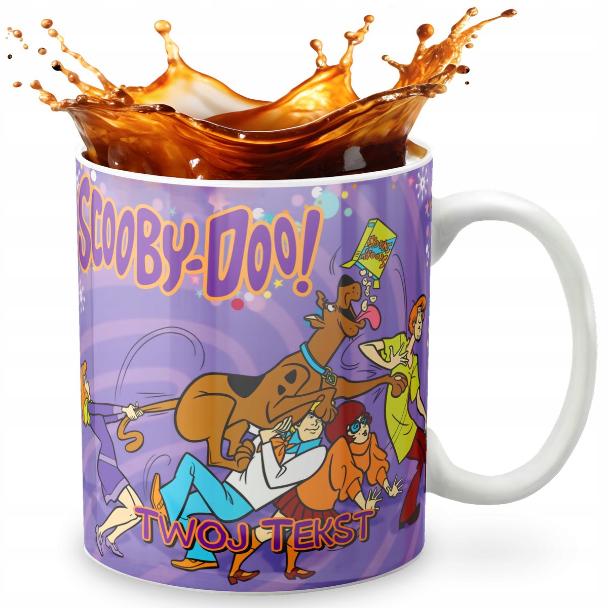 KUBEK 330ml GRAFIKA PREZENT ŚWIĘTA WZÓR - BAJKA SCOOBY DOO + IMIĘ