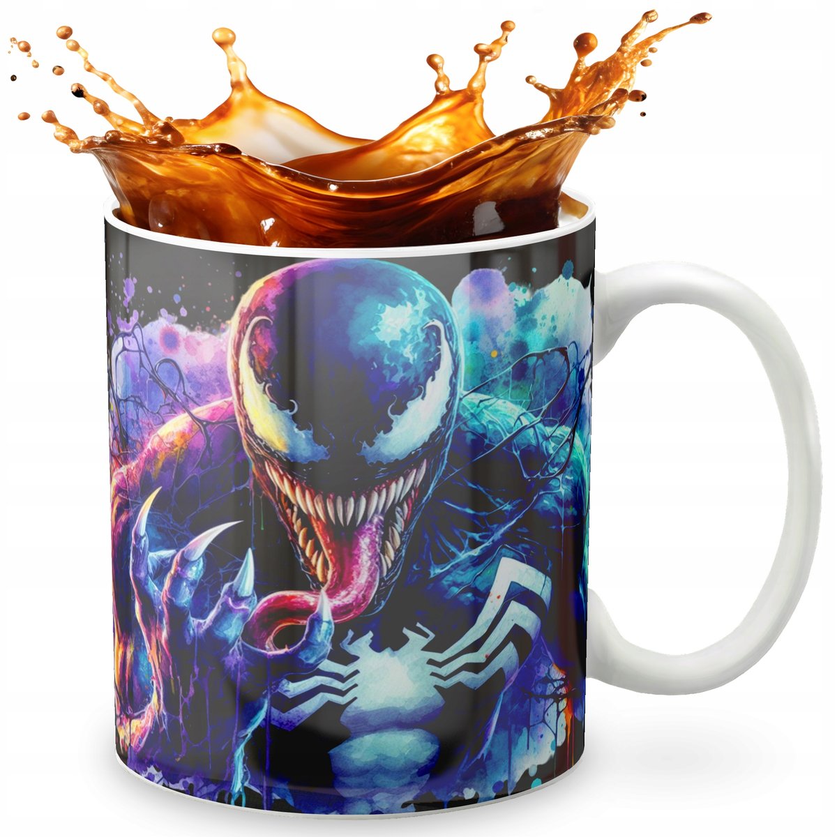 KUBEK 330ml GRAFIKA PREZENT ŚWIĘTA WZÓR - FILM SPIDER MAN VENOM + IMIĘ