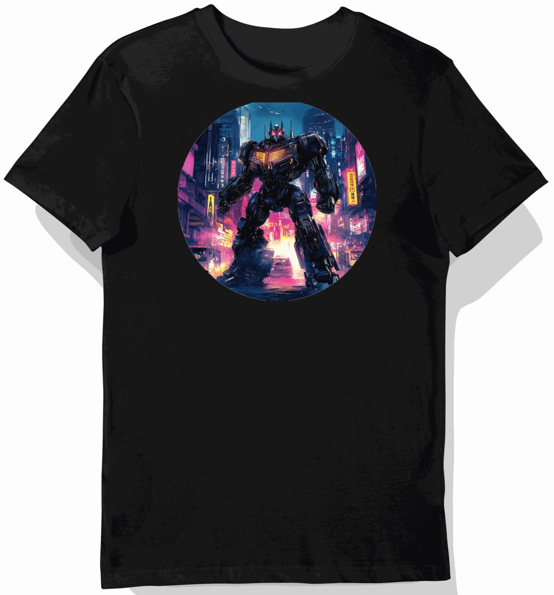Koszulka męska czarna z motywem Transformers XXL