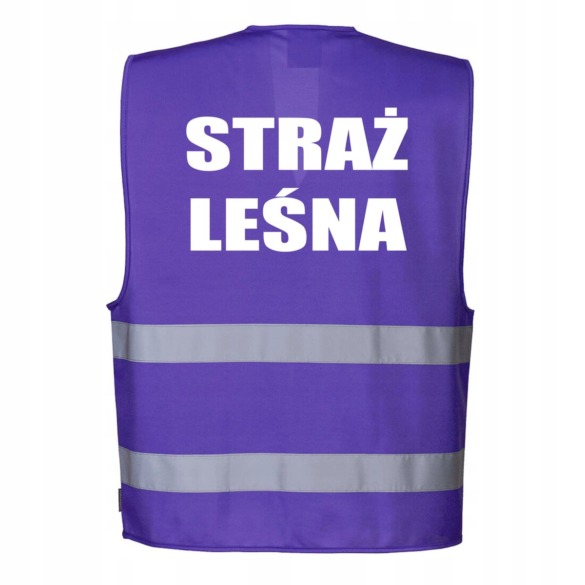 Kamizelka odblaskowa Portwest fioletowa L/XL z nadrukiem STRAŻ LEŚNA