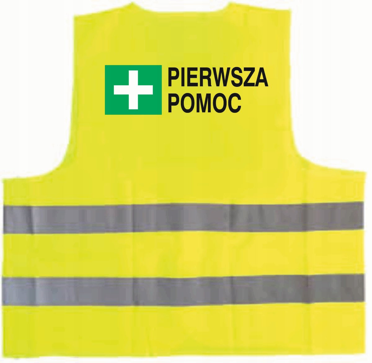 Kamizelka odblaskowa z nadrukiem PIERWSZA POMOC rozmiar XXXL