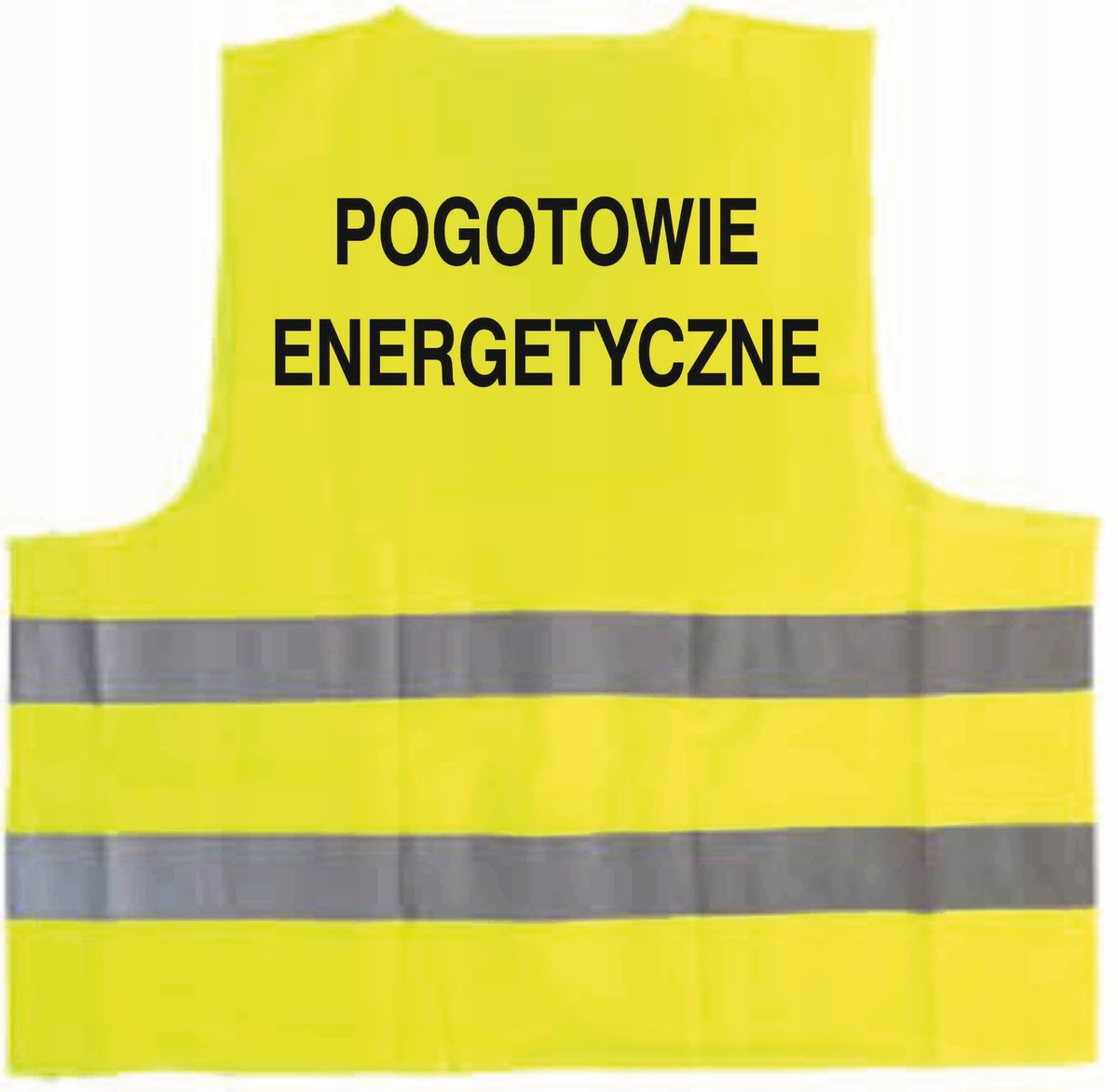 Kamizelka odblaskowa z nadrukiem POGOTOWIE ENERGETYCZNE rozmiar L