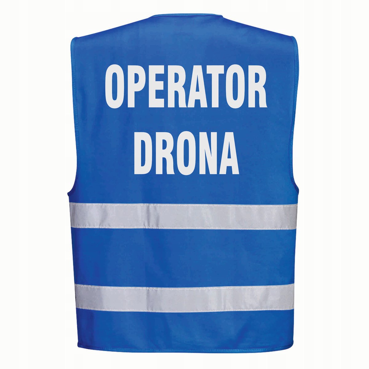 Kamizelka odblaskowa PORTWEST Niebieska rozmiar S/M nadruk OPERATOR DRONA