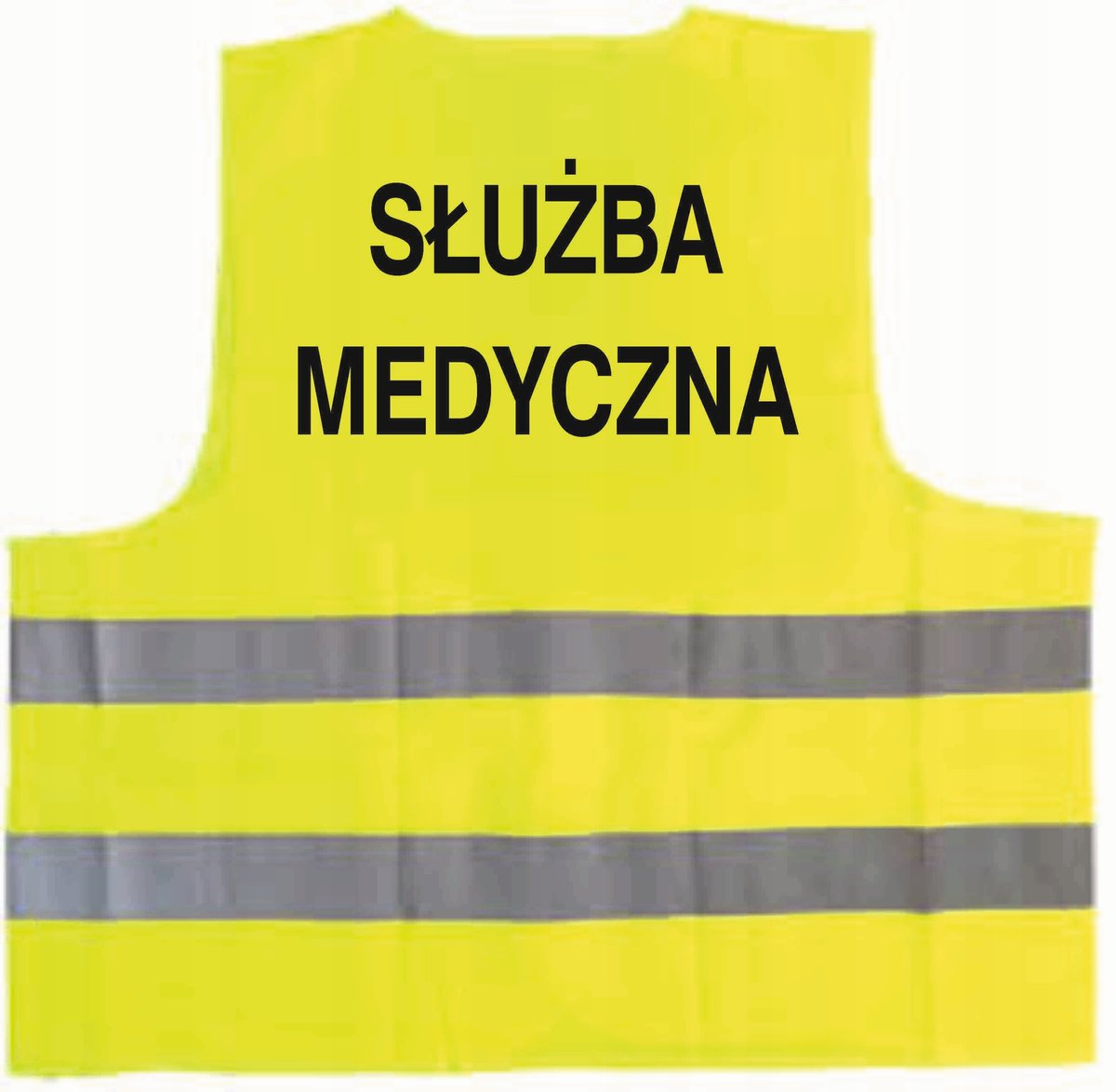 Kamizelka odblaskowa z nadrukiem SŁUŻBA MEDYCZNA rozmiar XXL