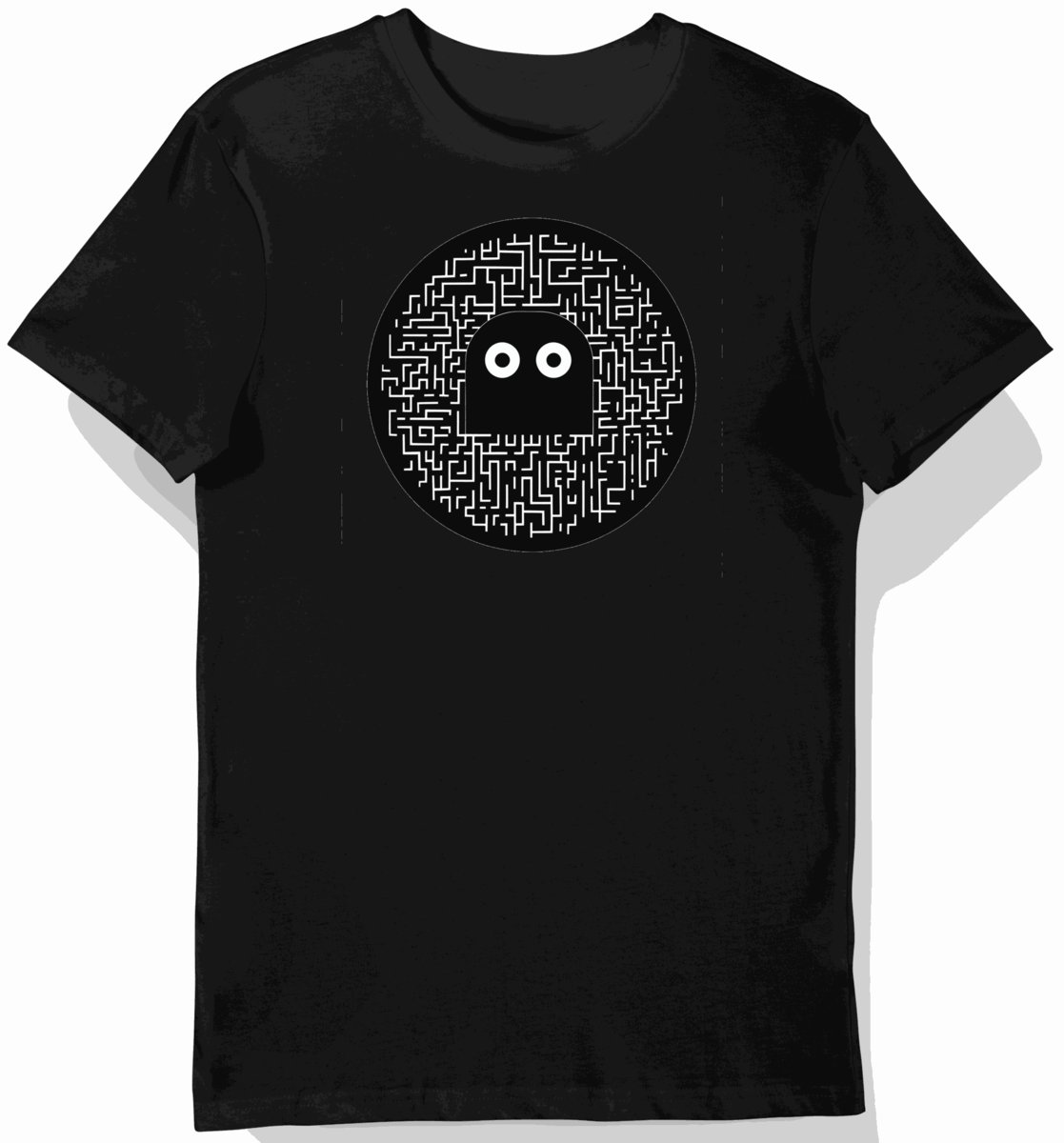 Koszulka męska czarna z motywem klasycznej gry PacMan XL