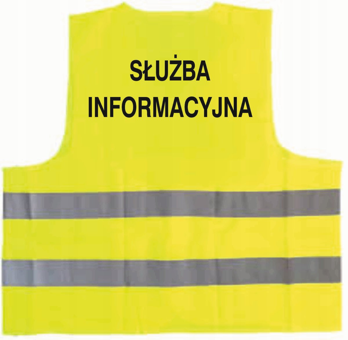 Kamizelka odblaskowa z nadrukiem SŁUŻBA INFORMACYJNA rozmiar XL