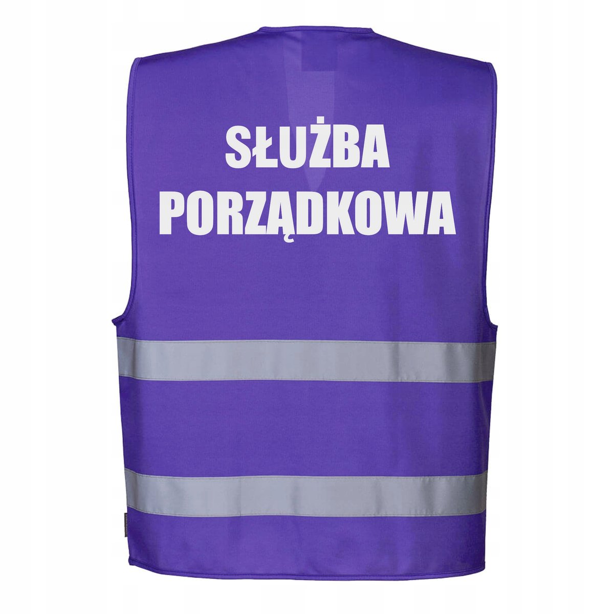 Kamizelka odblaskowa Portwest fioletowa L/XL z nadrukiem SŁUŻBA PORZĄDKOWA