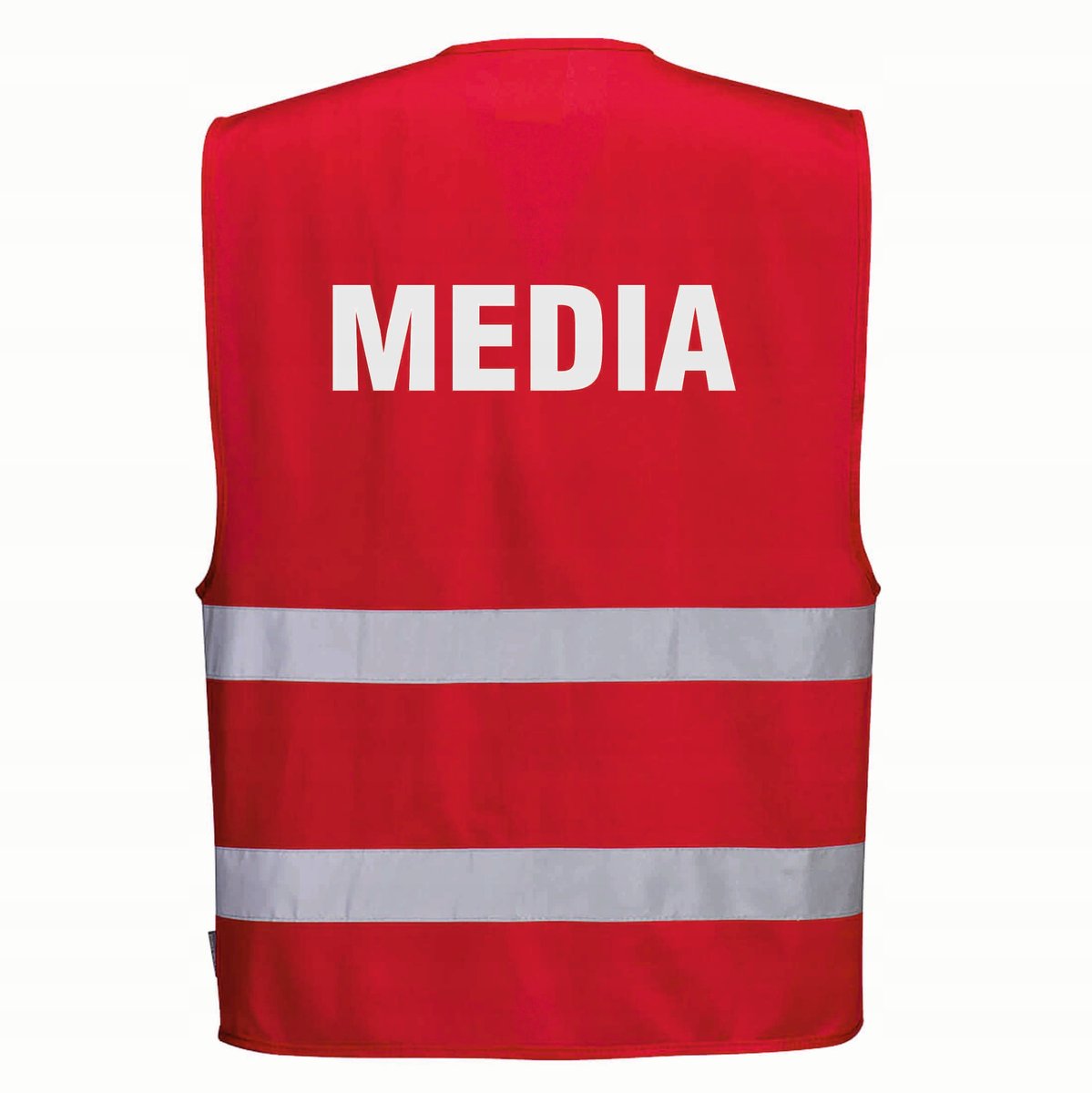 Kamizelka odblaskowa PORTWEST Czerwony XXL/XXXL nadruk MEDIA
