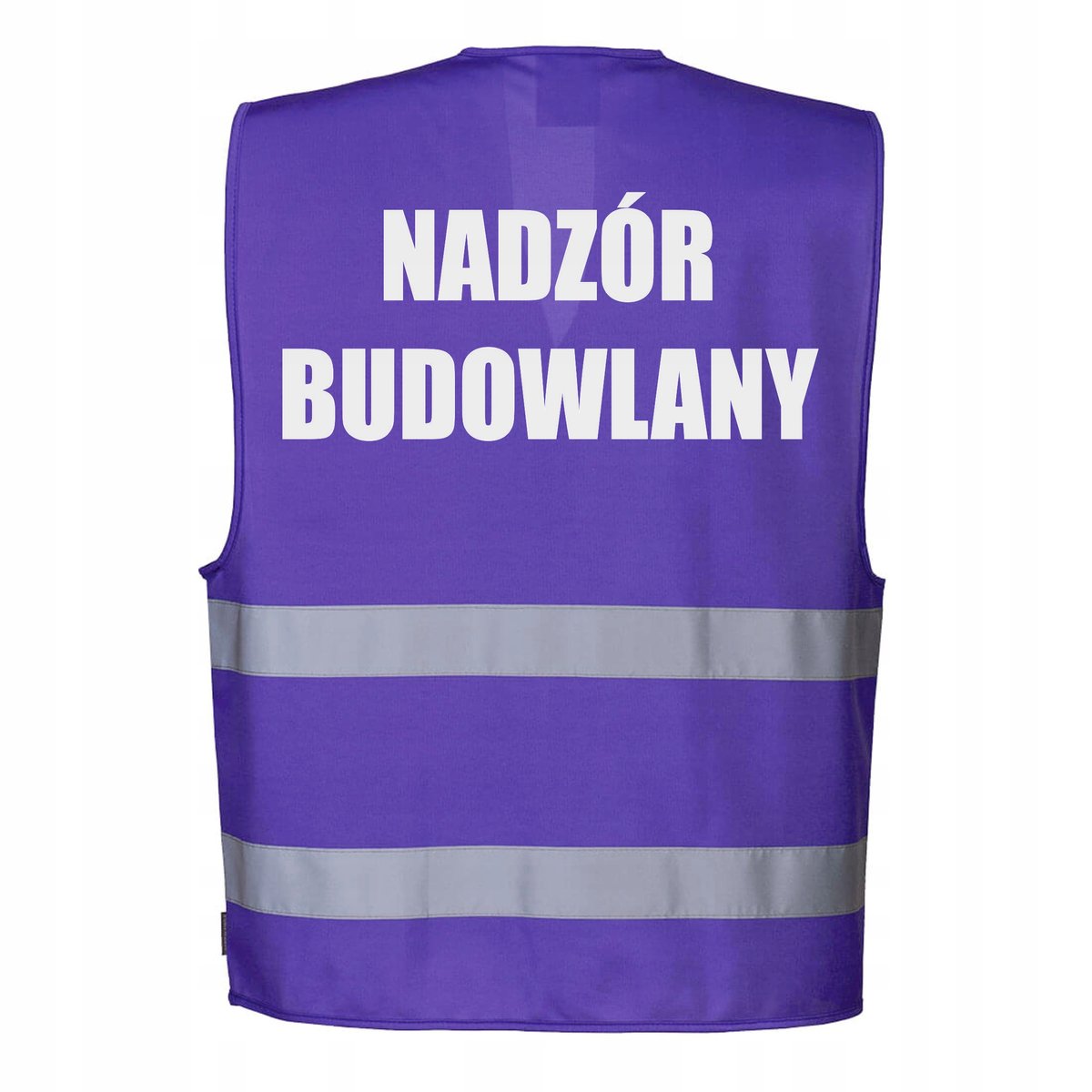 Kamizelka odblaskowa Portwest fioletowa L/XL z nadrukiem NADZÓR BUDOWLANY