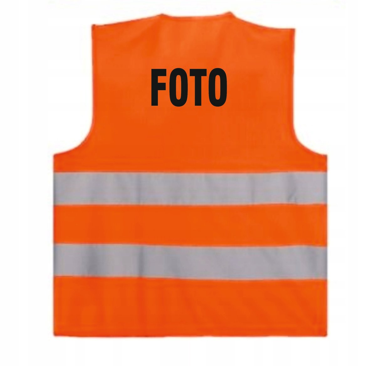 kamizelka odblaskowa pomarańczowa z nadrukiem FOTO roz.M