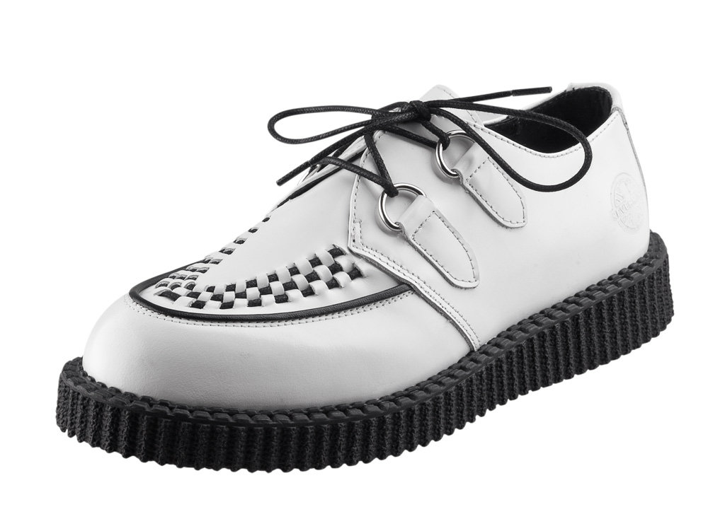 buty creepers NEVERMIND - BIAŁE polerowane-36