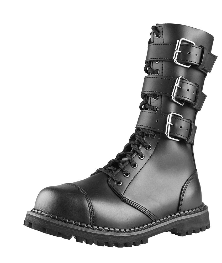 glany BRANDIT - PHANTOM BUCKLE (14 dziurek - CZARNE)-47