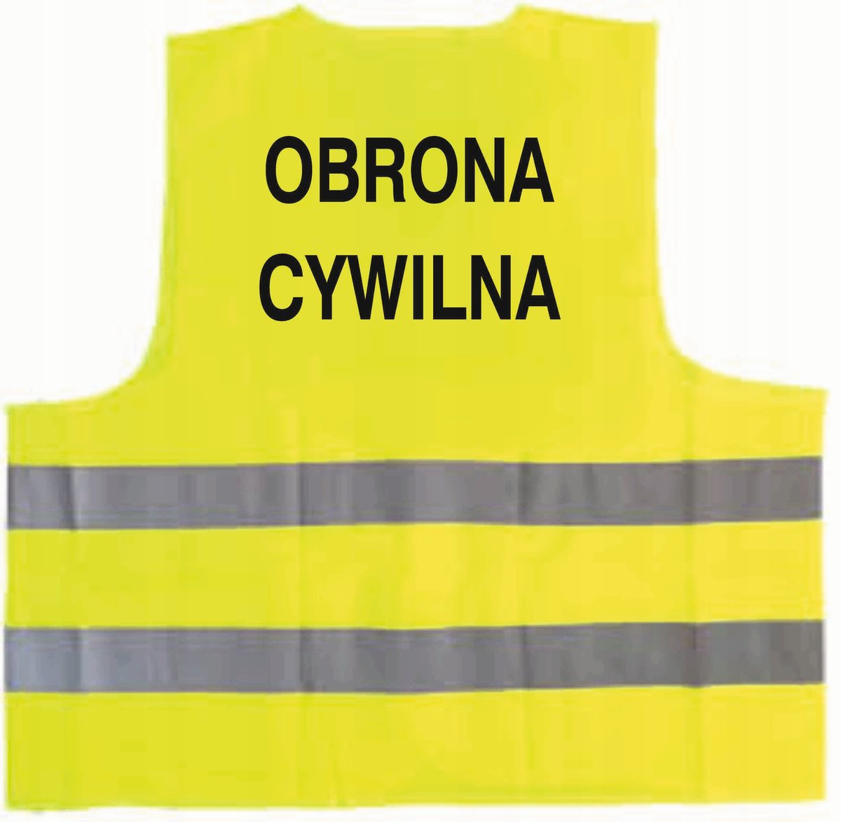 Kamizelka odblaskowa z nadrukiem OBRONA CYWILNA rozmiar L